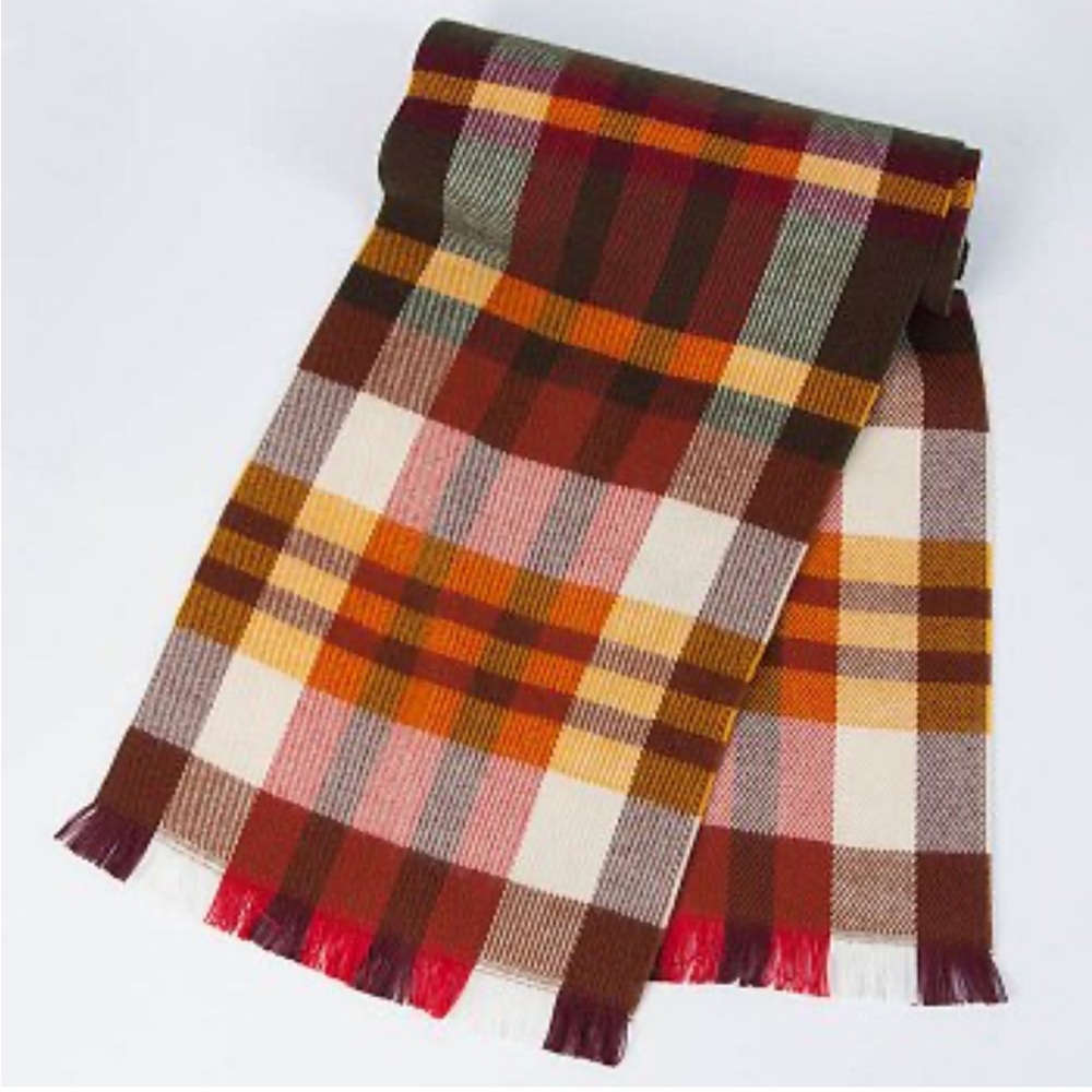 Simons Checkered Scarf Made in France.